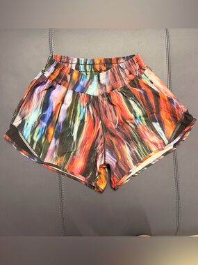 lululemon shorts  Women's Multicolor Abstract Athletic Shorts